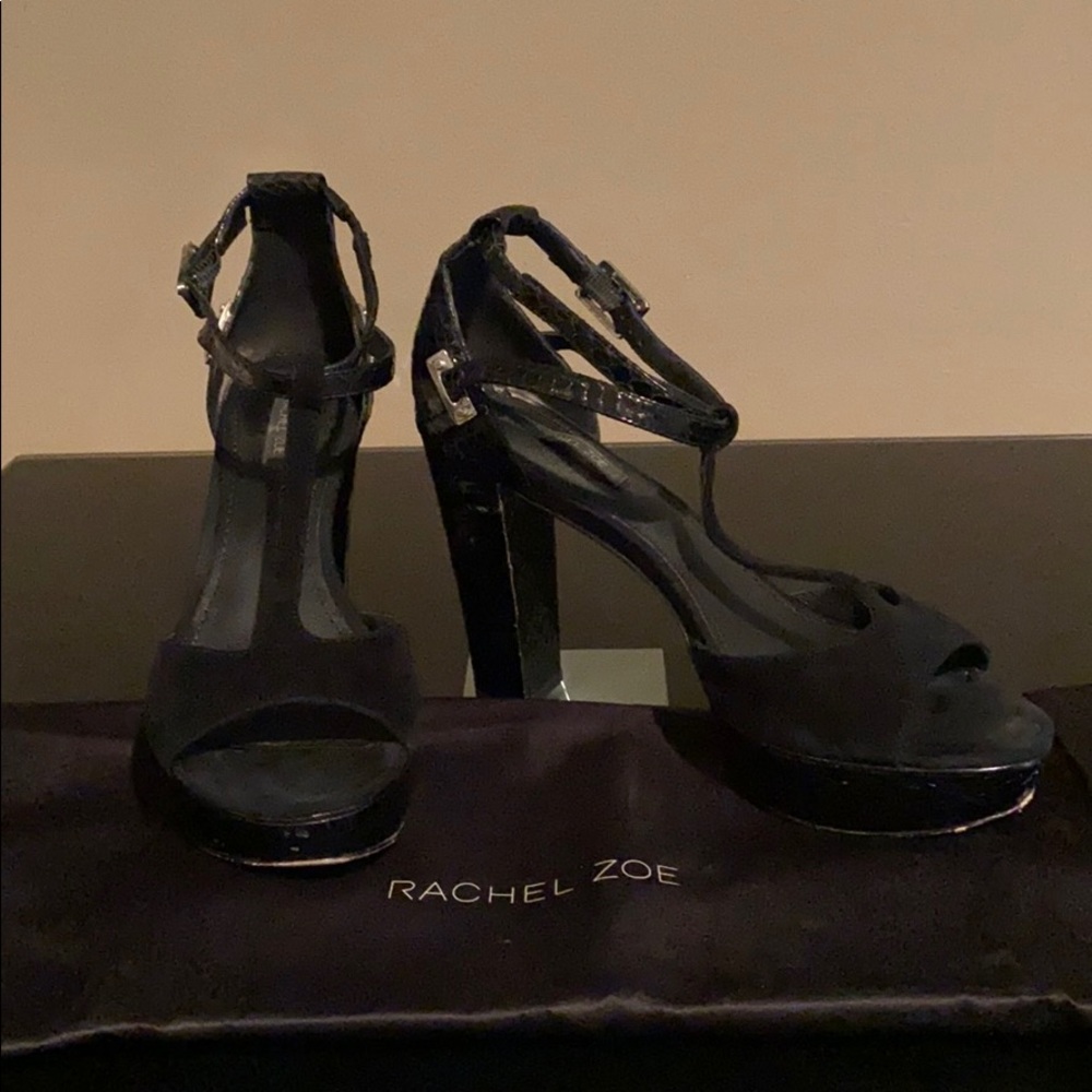 Rachel Zoe Paloma snakeskin/suede sandals